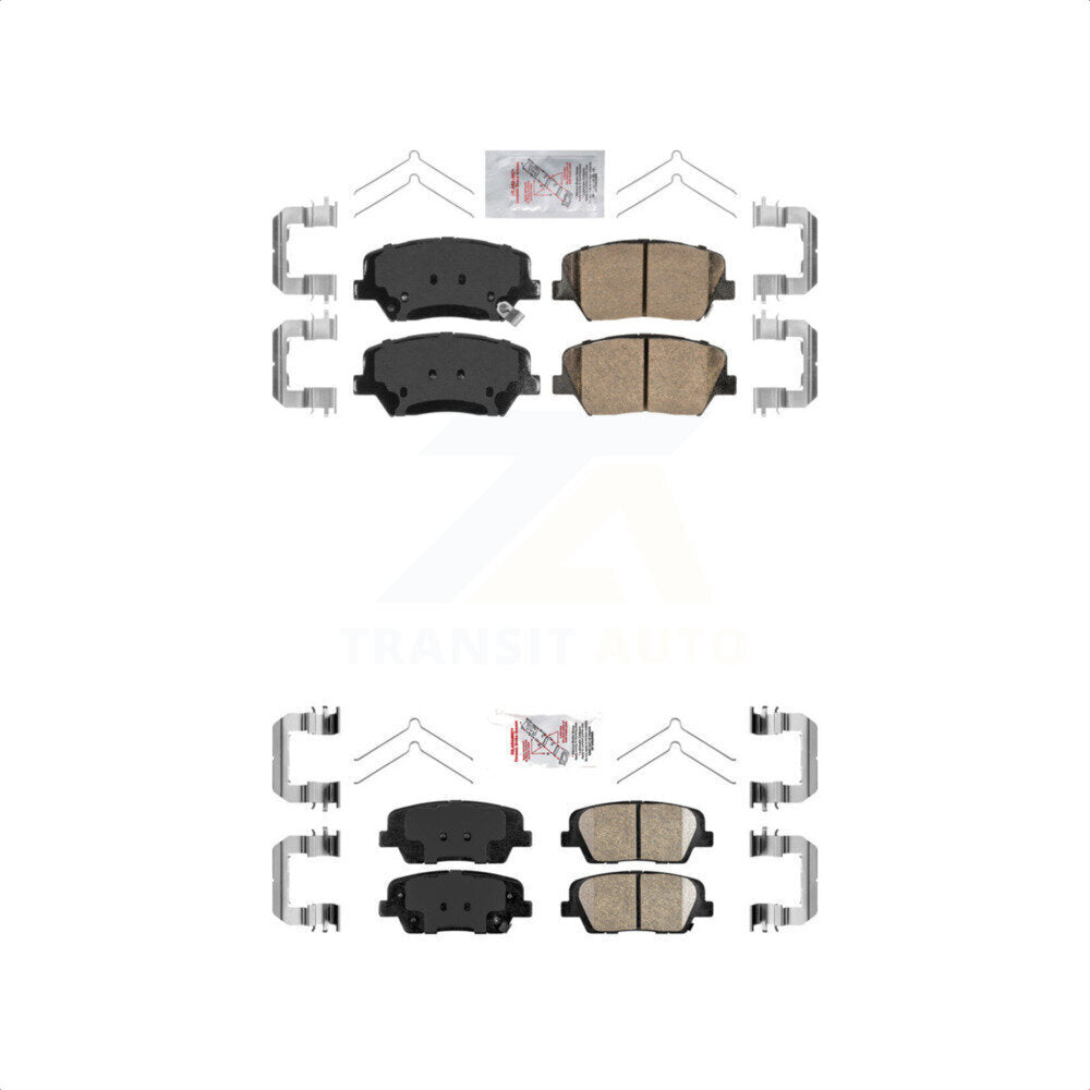 AmeriBRAKES Front Rear Ceramic Disc Brake Pads Kit For Kia Sorento Hyundai Santa Fe Sport KNF-101070