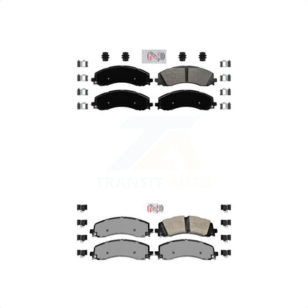 AmeriBRAKES Front Rear Semi-Metallic Disc Brake Pads Kit For 2019-2022 Ram 2500 3500 KNF-101078