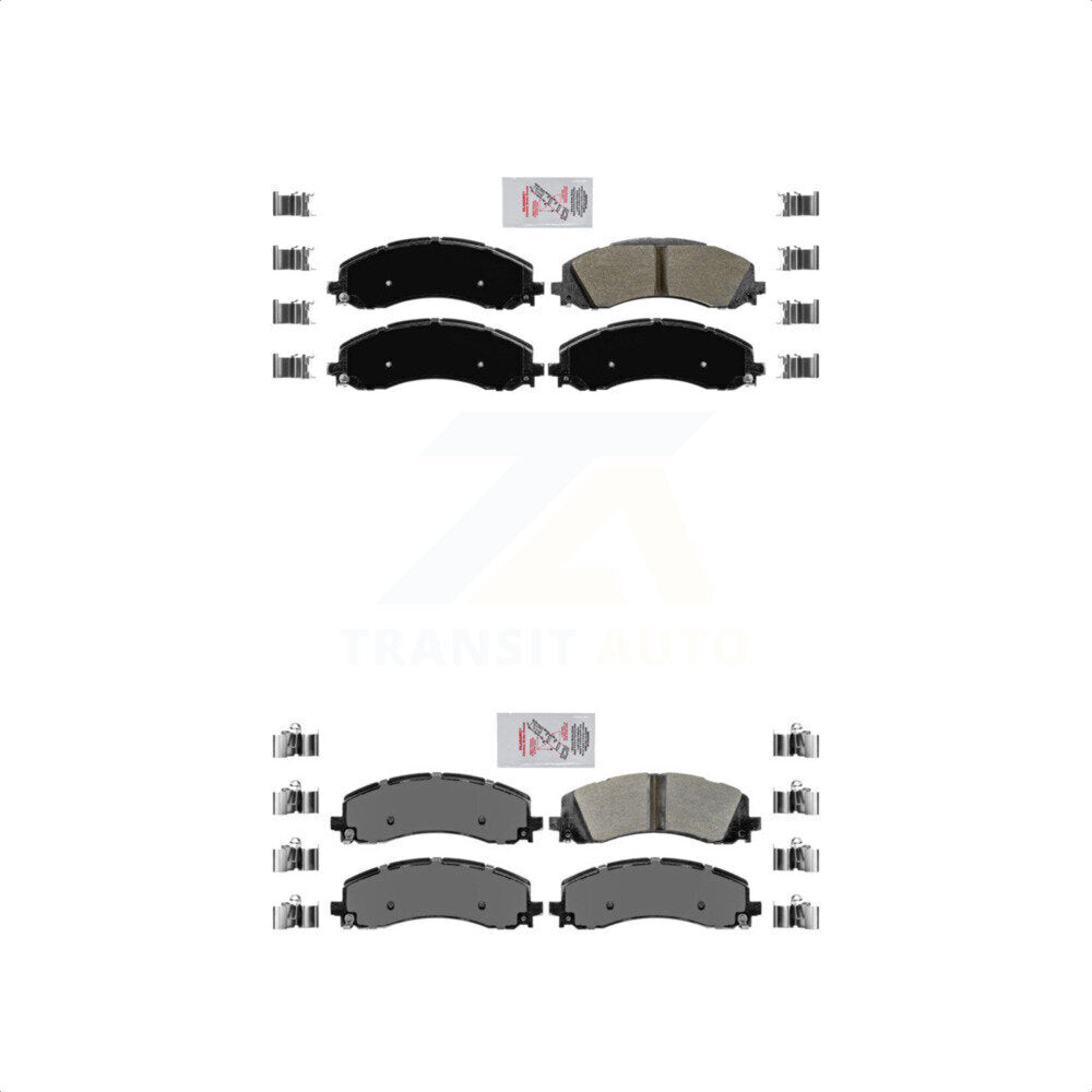 AmeriBRAKES Front Rear Semi-Metallic Disc Brake Pads Kit For 2019-2022 Ram 2500 3500 KNF-101081