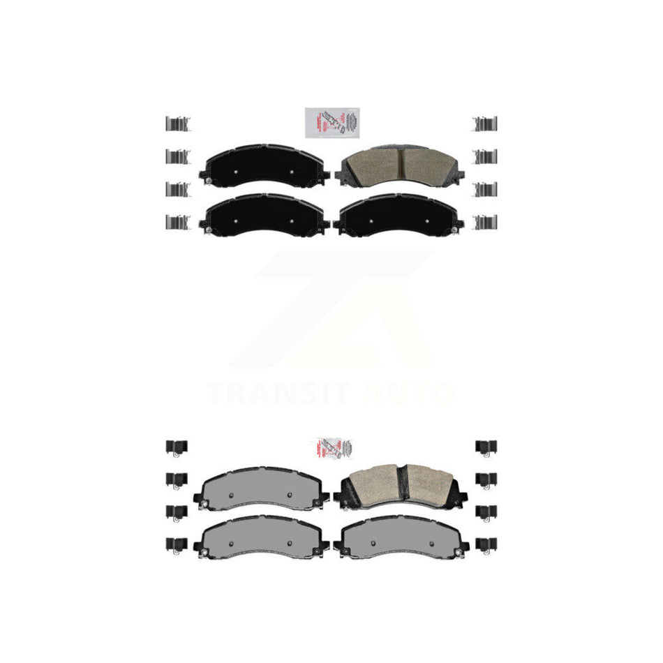 Front Rear Semi-Metallic Disc Brake Pads Kit For Ram 2500 3500 KNF-101082
