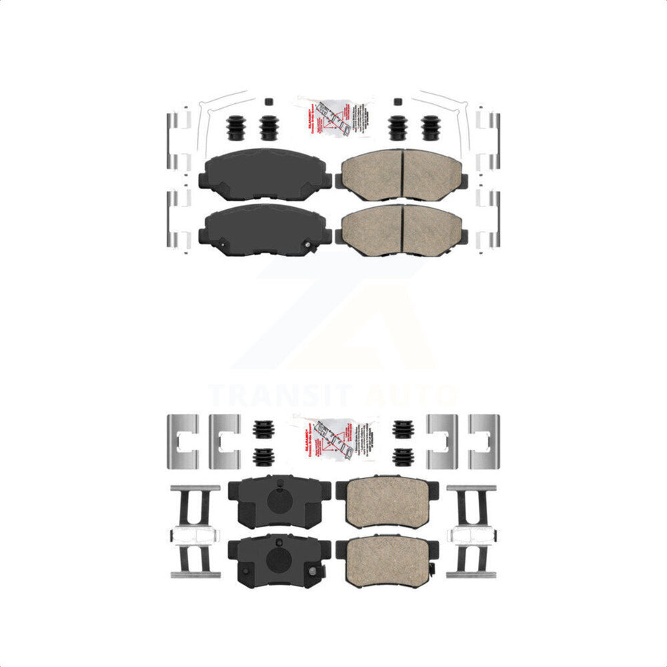 AmeriBRAKES Front Rear Ceramic Disc Brake Pads Kit For Honda Accord CR-V Element Acura ILX KNF-101084