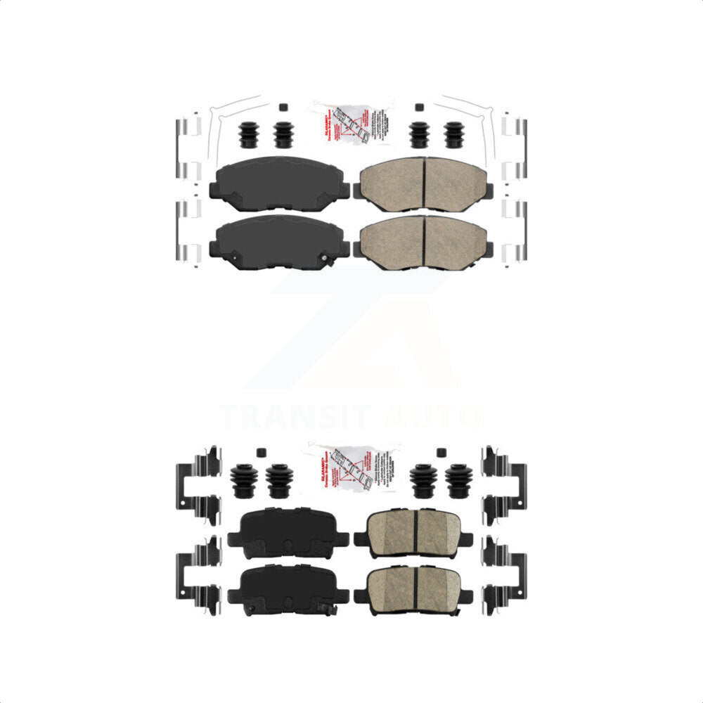 AmeriBRAKES Front Rear Ceramic Disc Brake Pads Kit For 2003-2008 Honda Pilot KNF-101086