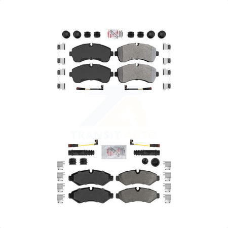 AmeriBRAKES Front Rear Semi-Metallic Disc Brake Pads Kit For Mercedes-Benz Sprinter 3500 2500 Freightliner 1500 3500XD KNF-101101