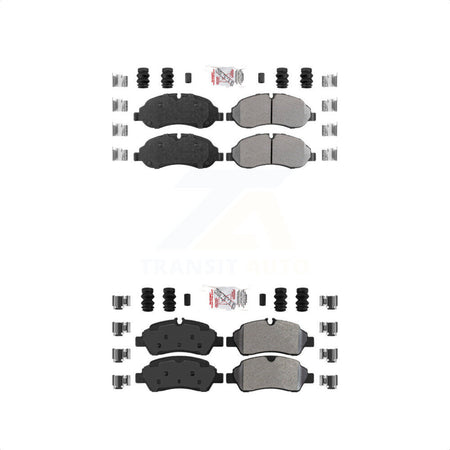 AmeriBRAKES Front Rear Semi-Metallic Disc Brake Pads Kit For Ford Transit-250 Transit-350 Transit-150 HD KNF-101138