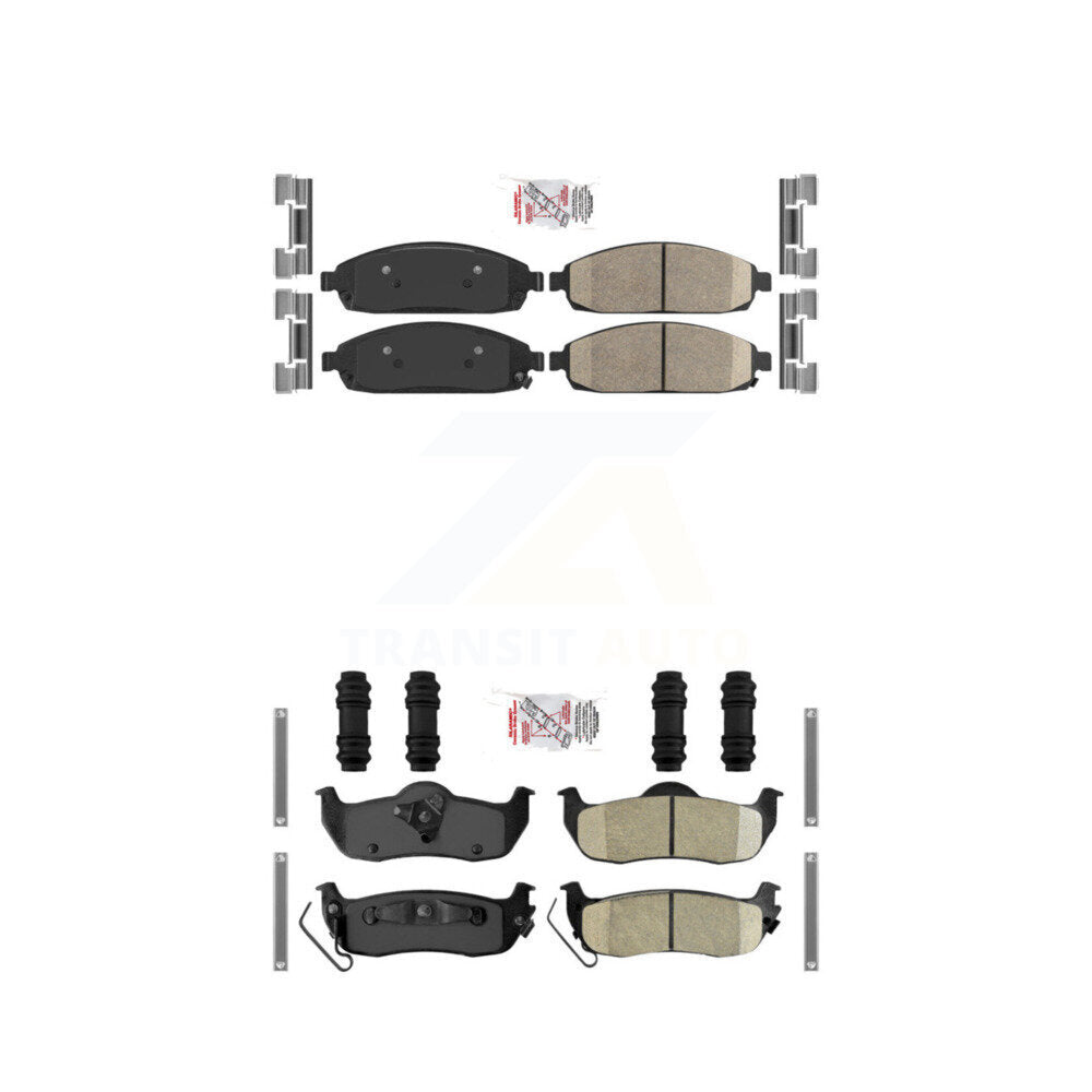 Front Rear Ceramic Disc Brake Pads Kit For Jeep Grand Cherokee Commander KNF-101153