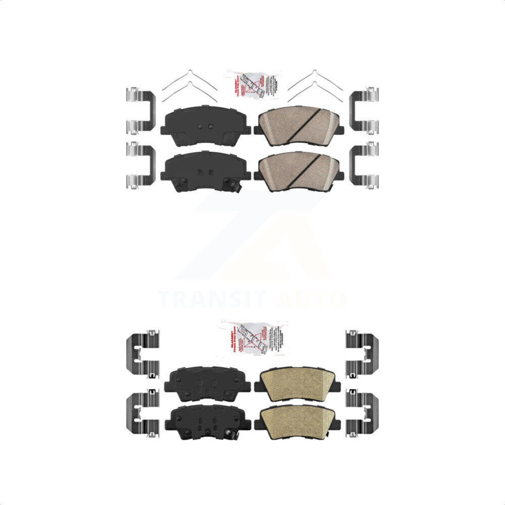 AmeriBRAKES Front Rear Ceramic Disc Brake Pads Kit For Hyundai Elantra Kia Niro Ioniq KNF-101161