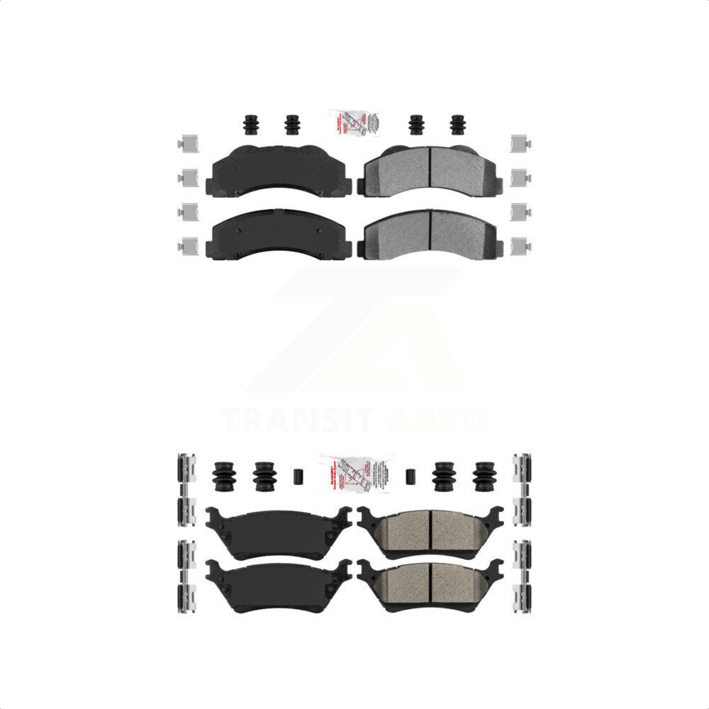 AmeriBRAKES Front Rear Semi-Metallic Disc Brake Pads Kit For Ford F-150 KNF-101171