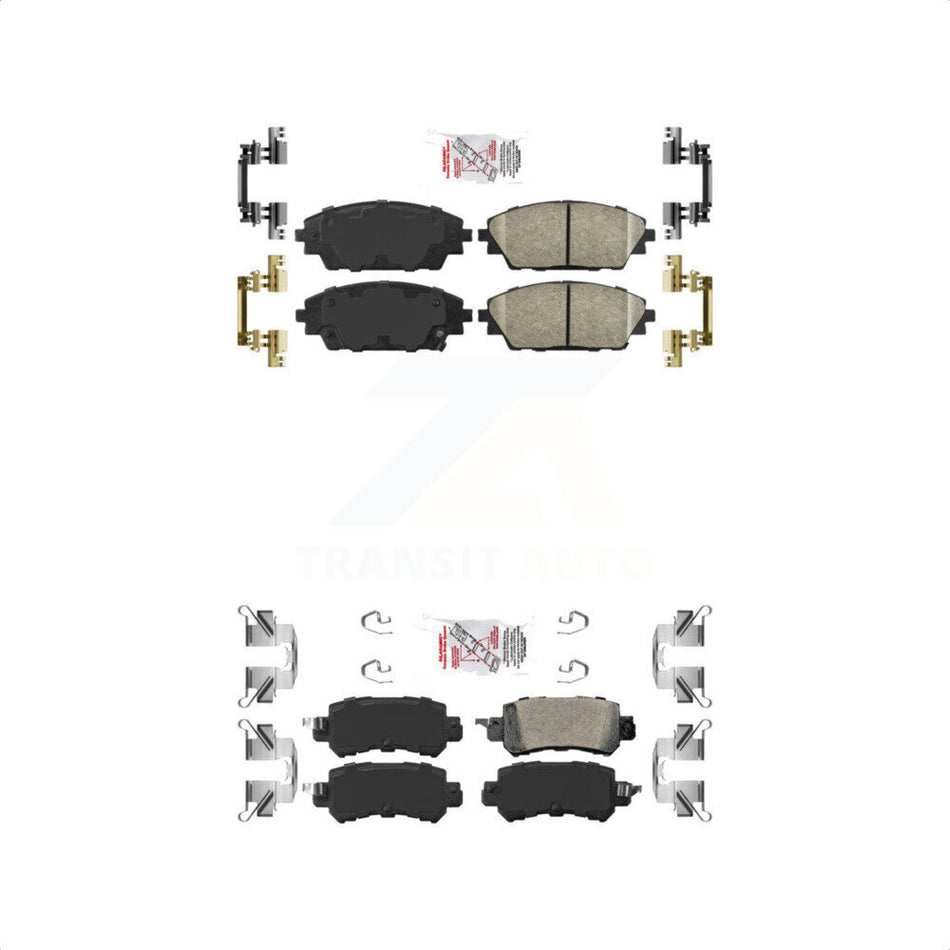 AmeriBRAKES Front Rear Ceramic Disc Brake Pads Kit For 2016-2018 Mazda CX-3 KNF-101212