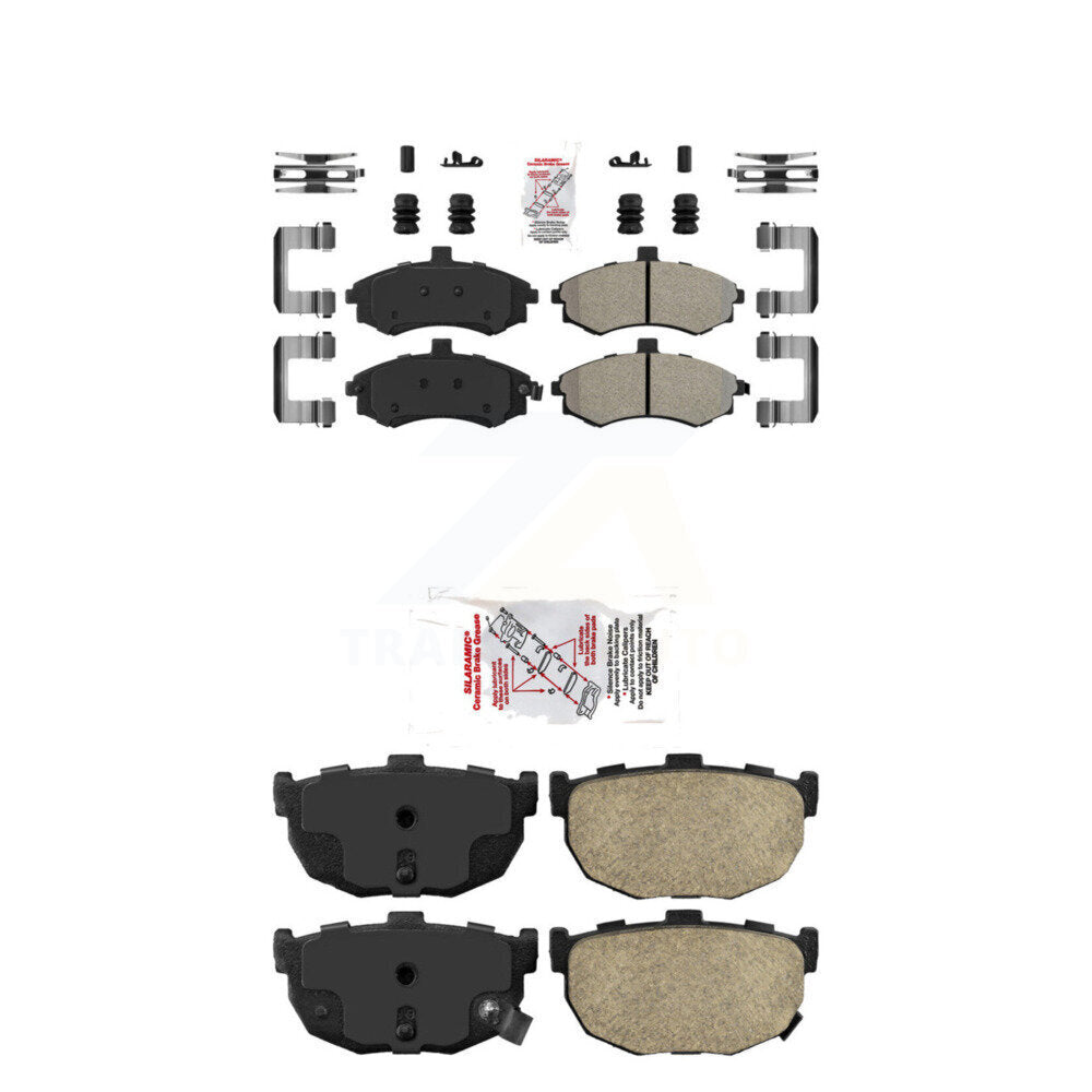 Front Semi-Metallic Rear Ceramic Disc Brake Pads Kit For Hyundai Elantra rear brakes KNF-101230