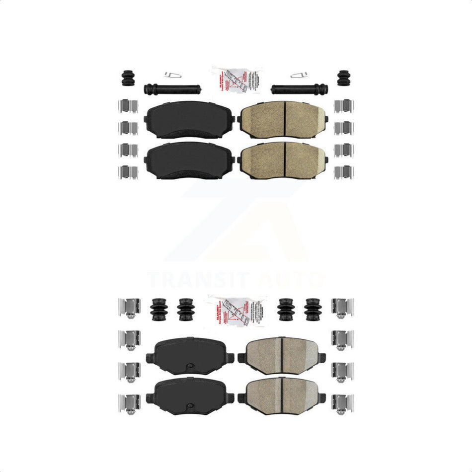 AmeriBRAKES Front Rear Ceramic Disc Brake Pads Kit For Ford Edge Lincoln MKX KNF-101239