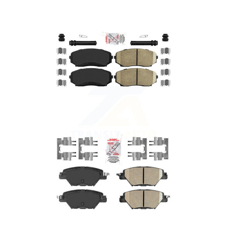 Front Rear Ceramic Disc Brake Pads Kit For 2016-2023 Mazda CX-9 KNF-101241