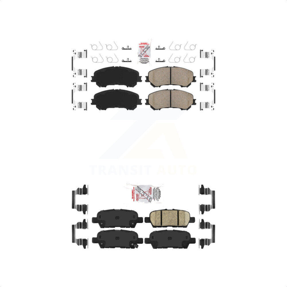 AmeriBRAKES Front Rear Ceramic Disc Brake Pads Kit For Nissan Rogue Sport Qashqai KNF-101264