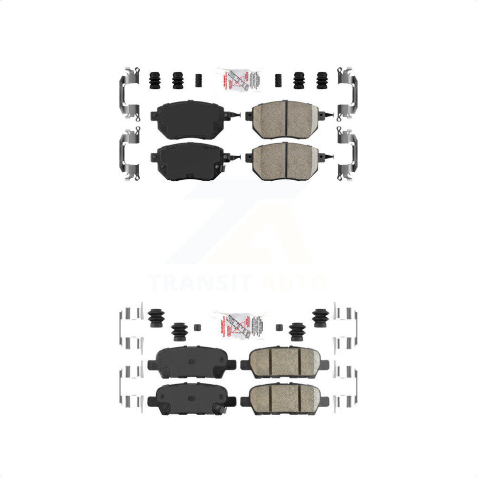 AmeriBRAKES Front Rear Ceramic Disc Brake Pads Kit For Nissan Murano KNF-101274