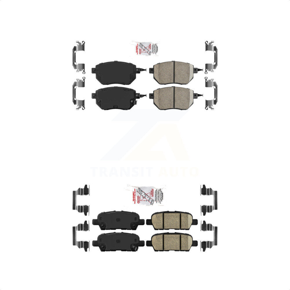 AmeriBRAKES Front Rear Ceramic Disc Brake Pads Kit For Nissan Murano KNF-101275