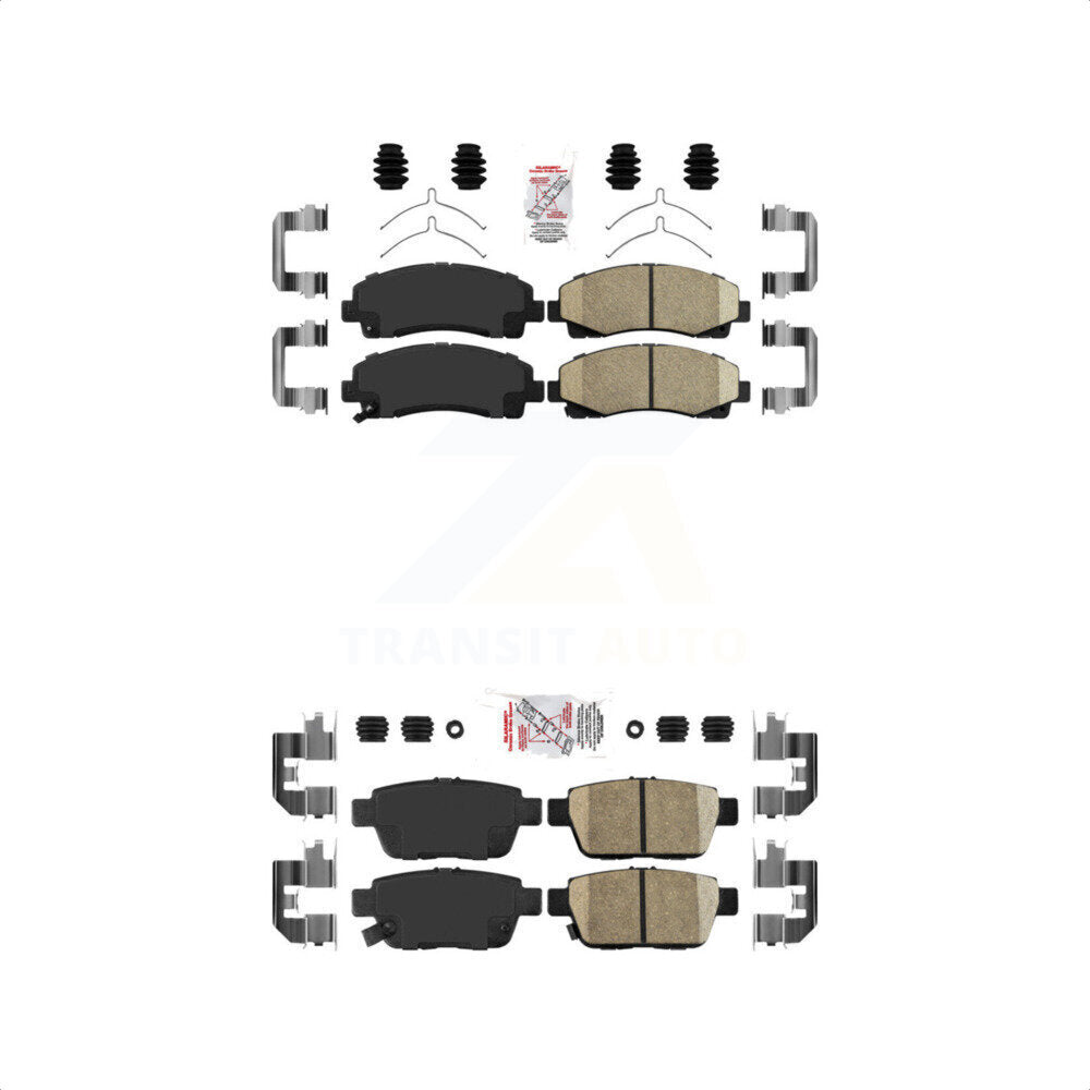 AmeriBRAKES Front Rear Ceramic Disc Brake Pads Kit For Honda Ridgeline Acura TL KNF-101280