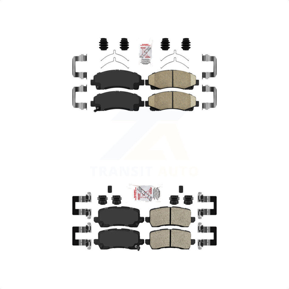 AmeriBRAKES Front Rear Ceramic Disc Brake Pads Kit For 2015-2020 Acura TLX KNF-101283