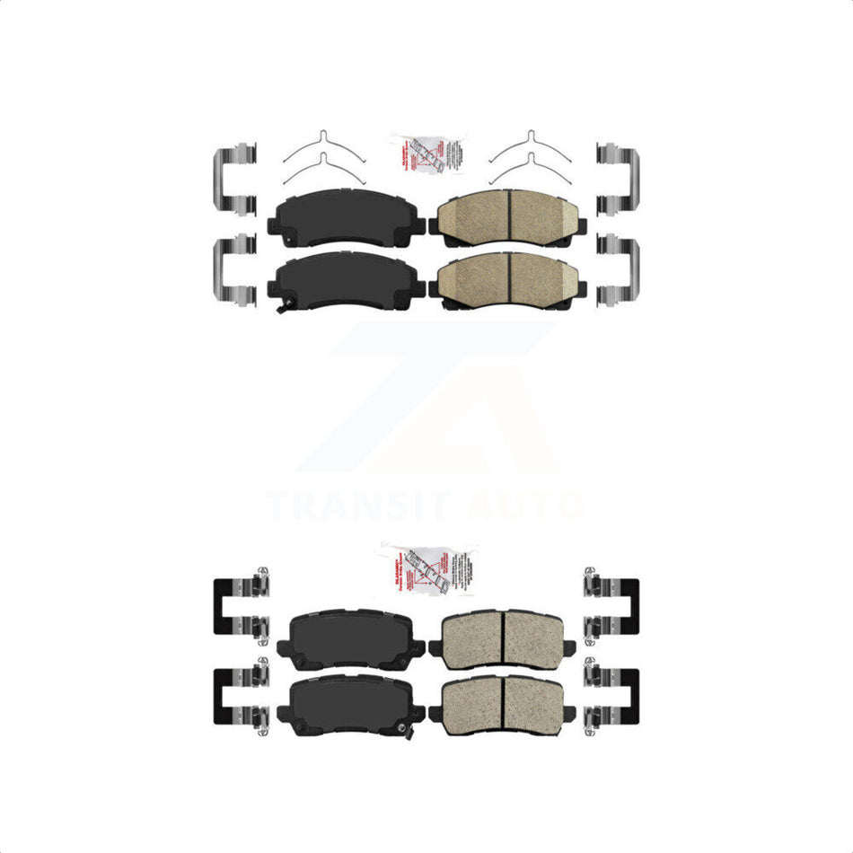 AmeriBRAKES Front Rear Ceramic Disc Brake Pads Kit For 2015-2020 Acura TLX KNF-101286