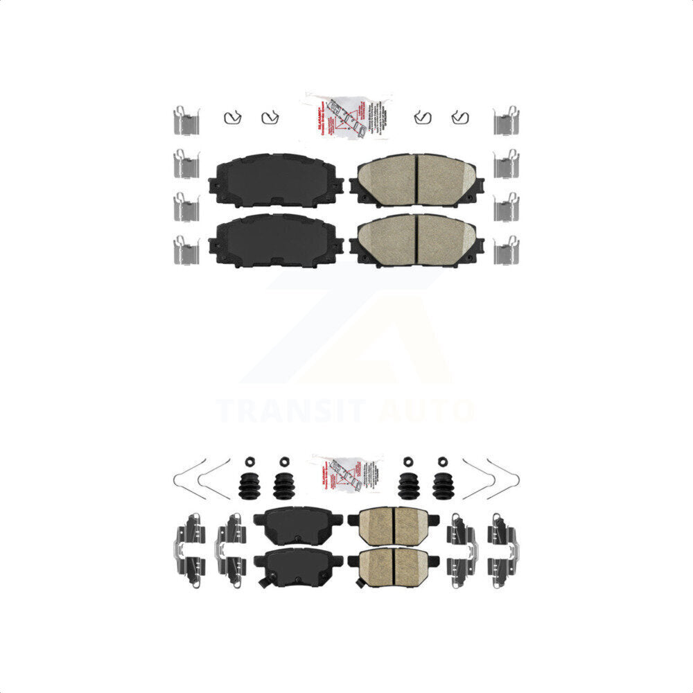 AmeriBRAKES Front Rear Ceramic Disc Brake Pads Kit For Toyota Prius Corolla Yaris Lexus CT200h Prime Plug-In KNF-101295