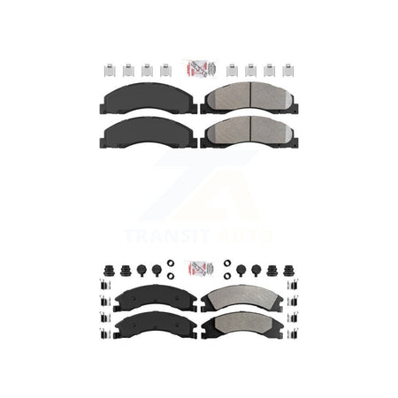 Front Rear Semi-Metallic Disc Brake Pads Kit For Ford E-350 Super Duty E-250 E-150 E-450 KNF-101312