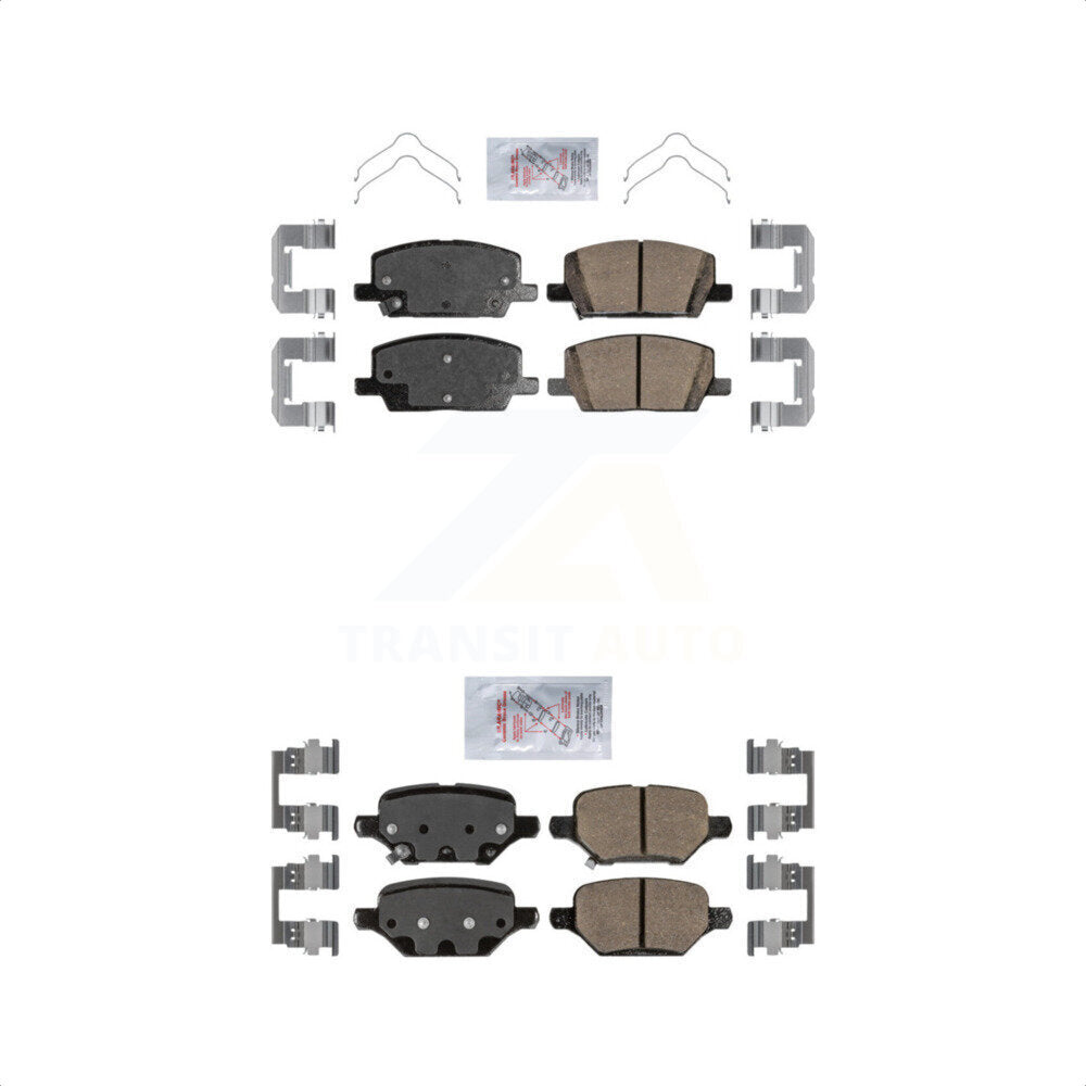 AmeriBRAKES Front Rear Ceramic Disc Brake Pads Kit For 2018-2022 Chevrolet Trax Buick Encore KNF-101328