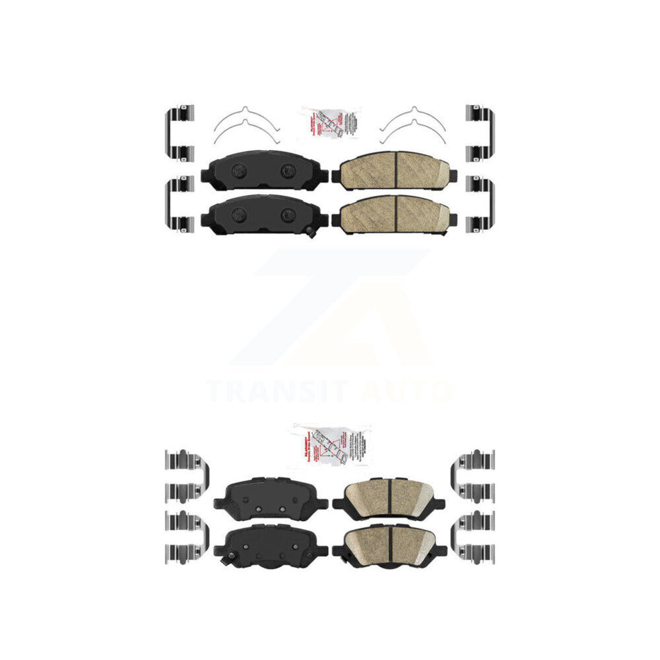 AmeriBRAKES Front Rear Ceramic Disc Brake Pads Kit For 2009-2016 Toyota Venza KNF-101329
