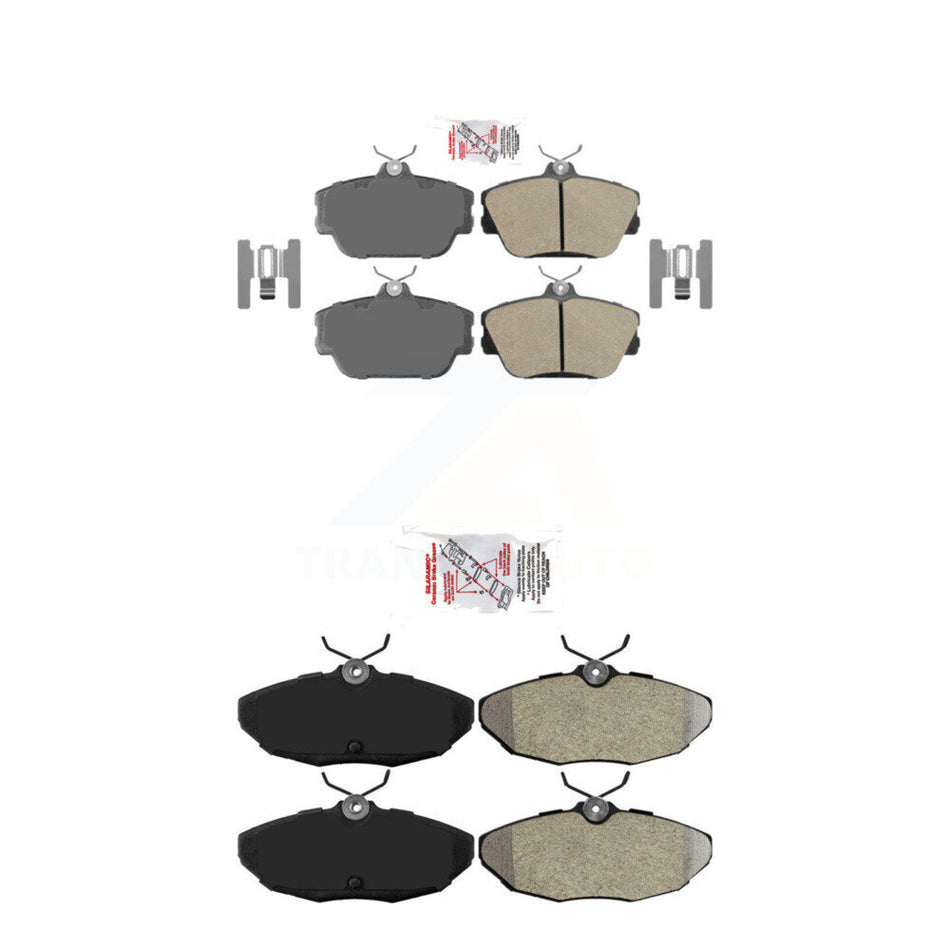 Front Ceramic Rear Semi-Metallic Disc Brake Pads Kit For Lincoln Mark VIII Ford Mercury KNF-101344