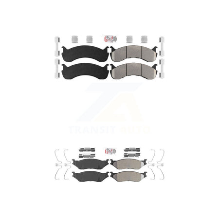 Front Rear Semi-Metallic Disc Brake Pads Kit For Ford F-53 Motorhome Chassis F-59 KNF-101346