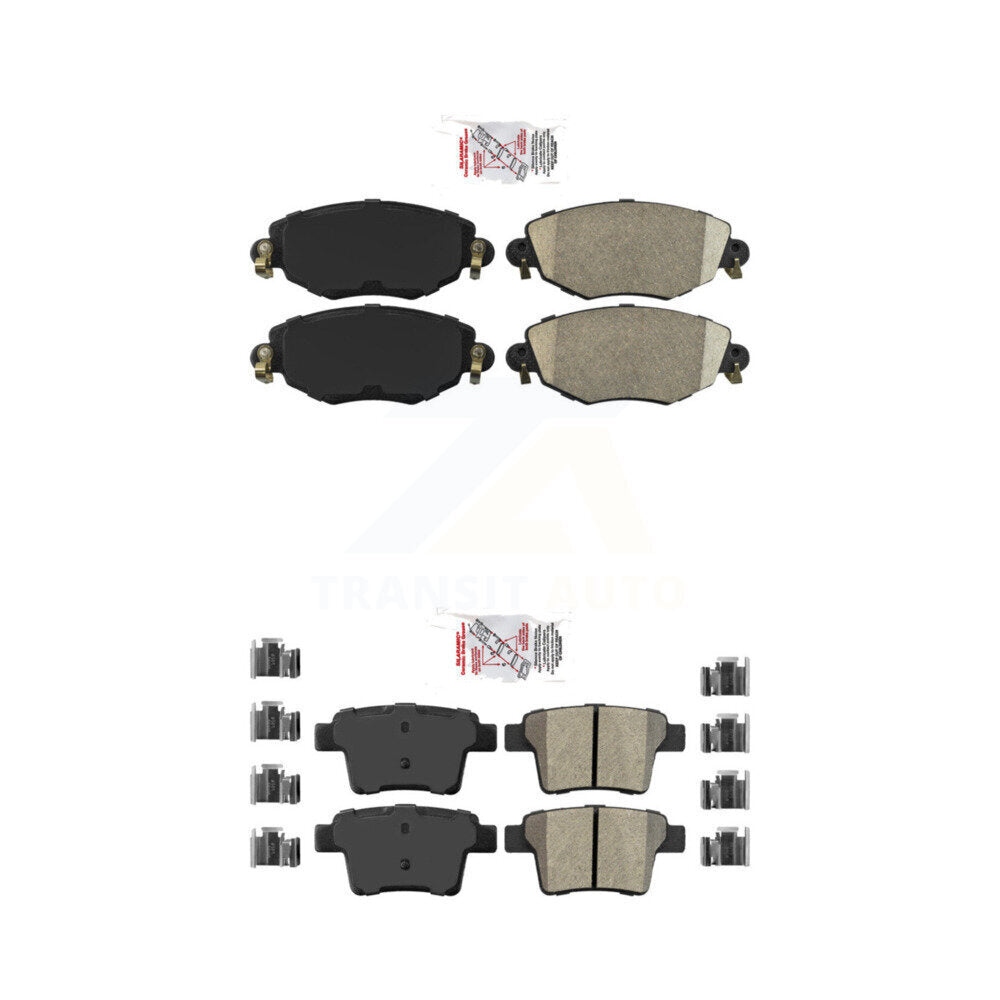 Front Ceramic Rear Semi-Metallic Disc Brake Pads Kit For Jaguar X-Type KNF-101401