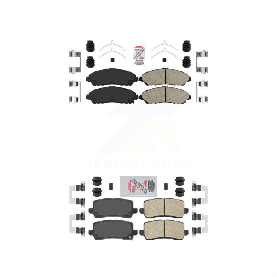 AmeriBRAKES Front Rear Ceramic Disc Brake Pads Kit For 2017-2020 Acura MDX KNF-101413