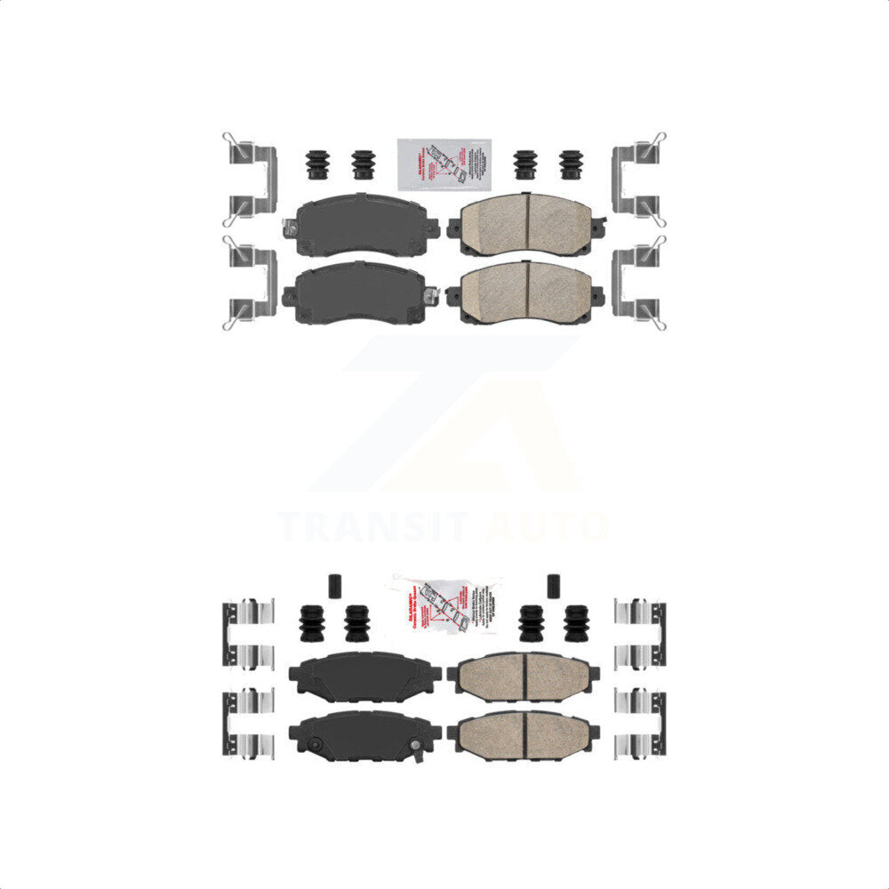 AmeriBRAKES Front Rear Ceramic Disc Brake Pads Kit For Subaru Crosstrek Impreza KNF-101427