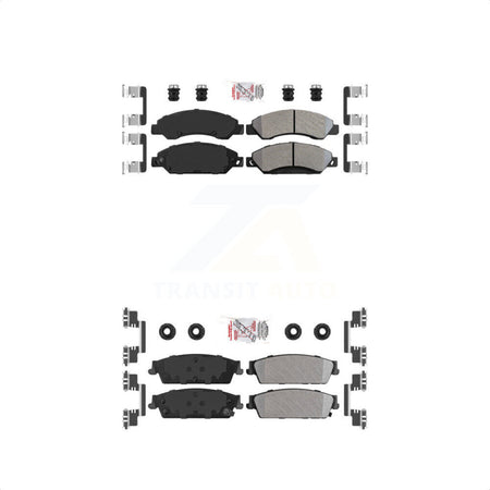 AmeriBRAKES Front Rear Semi-Metallic Disc Brake Pads Kit For 2007 Chevrolet Tahoe GMC Suburban 1500 Yukon Cadillac Avalanche XL Escalade ESV EXT KNF-101448