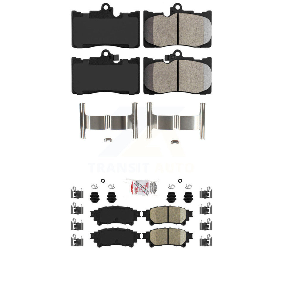 Front Semi-Metallic Rear Ceramic Disc Brake Pads Kit For Lexus IS300 IS350 GS350 RC350 KNF-101462