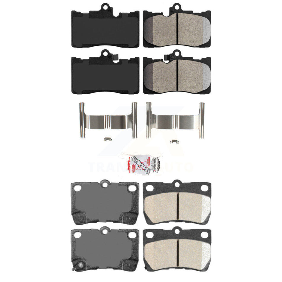 Front Semi-Metallic Rear Ceramic Disc Brake Pads Kit For Lexus IS350 GS350 GS450h GS430 KNF-101464