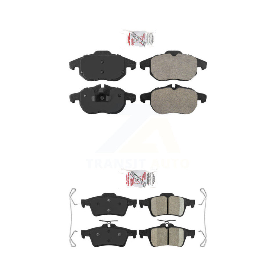 Front Semi-Metallic Rear Ceramic Disc Brake Pads Kit For Saab 9-3 KNF-101475