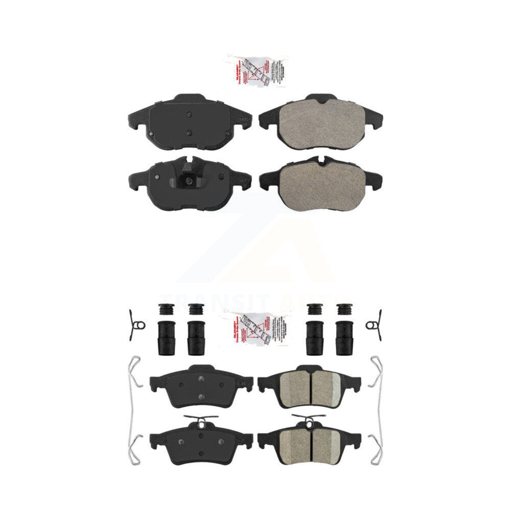 Front Semi-Metallic Rear Ceramic Disc Brake Pads Kit For Saab 9-3 KNF-101476