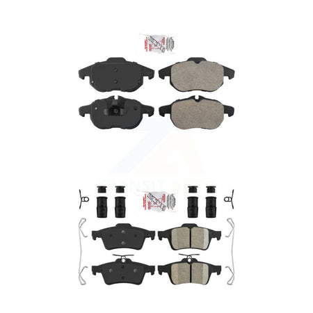 Front Semi-Metallic Rear Ceramic Disc Brake Pads Kit For Saab 9-3 KNF-101476