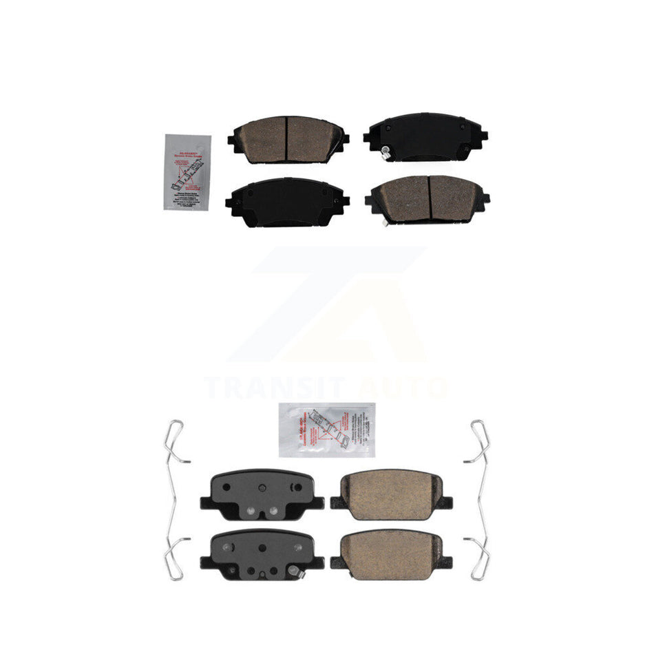 AmeriBRAKES Front Rear Ceramic Disc Brake Pads Kit For 2020-2022 Mazda CX-30 264.8mm Rotor or 302.7mm KNF-101494