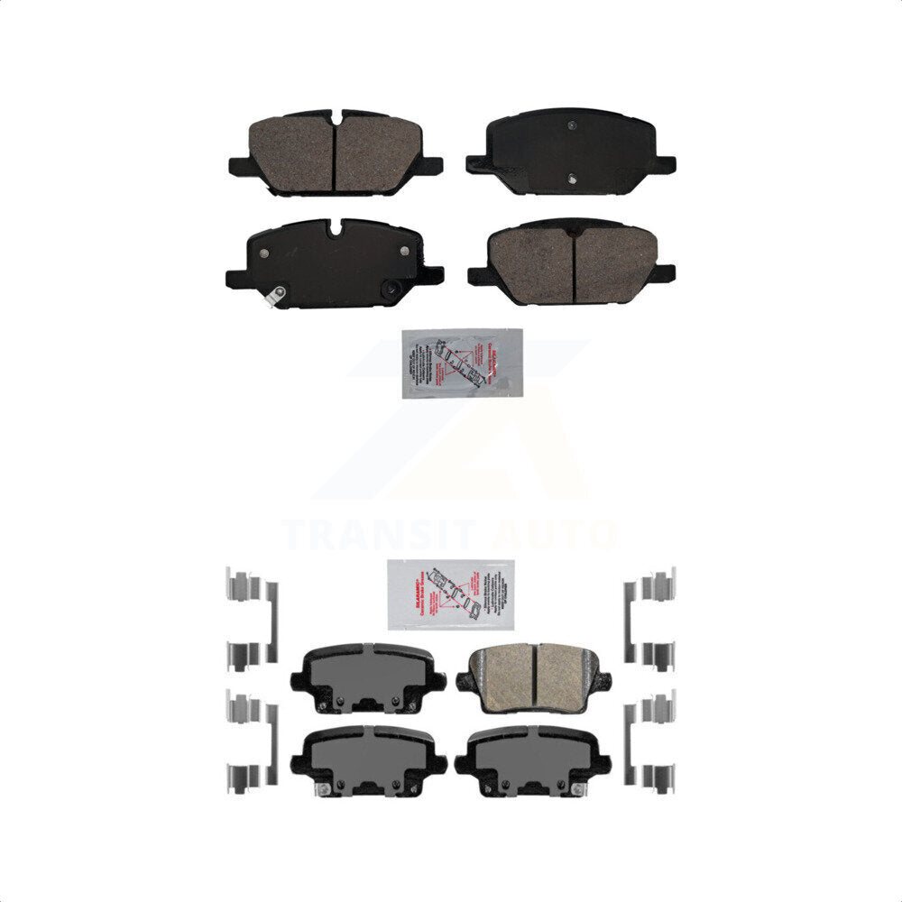 AmeriBRAKES Front Rear Ceramic Disc Brake Pads Kit For Cadillac XT4 Buick Envision KNF-101497