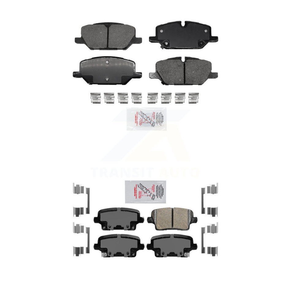 AmeriBRAKES Front Rear Ceramic Disc Brake Pads Kit For Cadillac XT4 Buick Envision KNF-101497