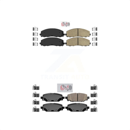 AmeriBRAKES Front Rear Ceramic Disc Brake Pads Kit For Jeep Wrangler KNF-101503