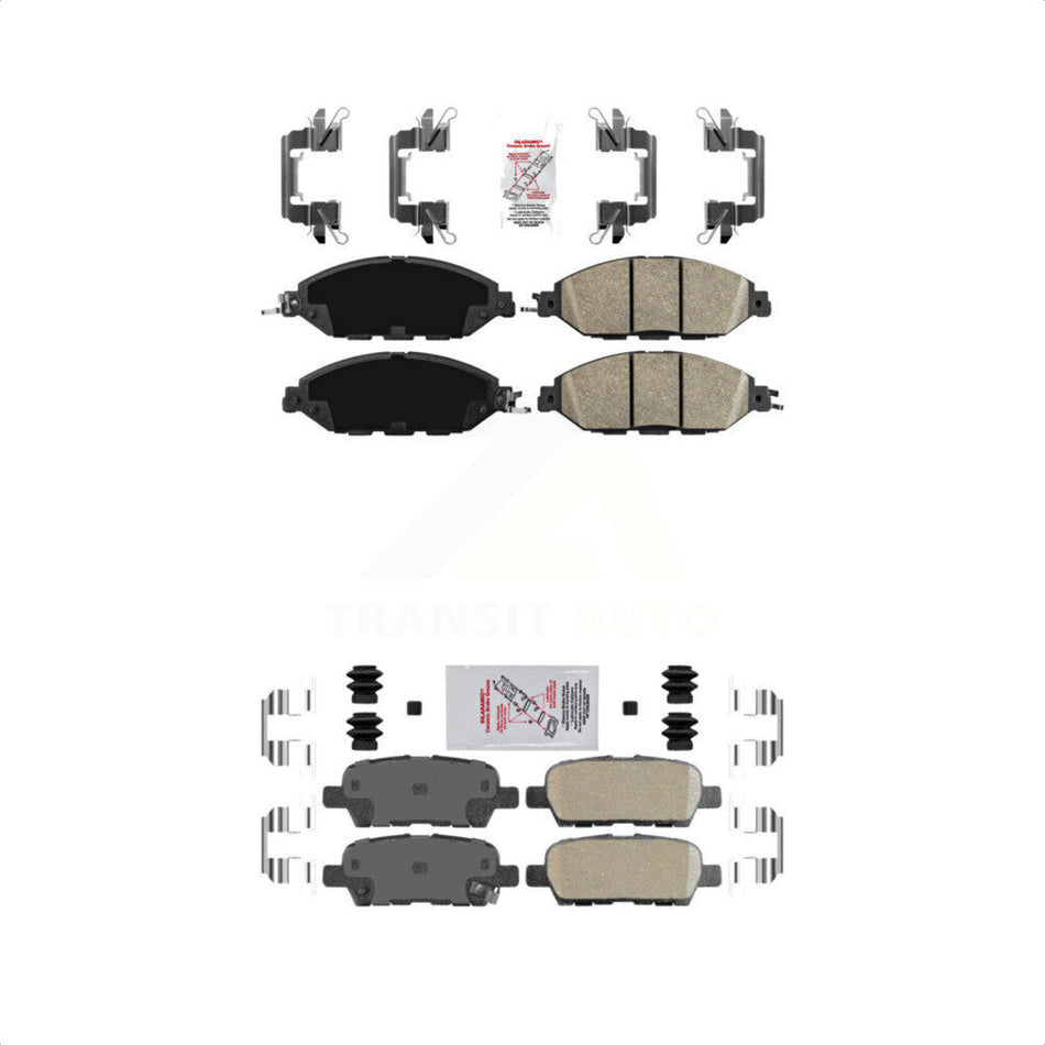 AmeriBRAKES Front Rear Ceramic Disc Brake Pads Kit For 2014-2020 INFINITI QX60 KNF-101507