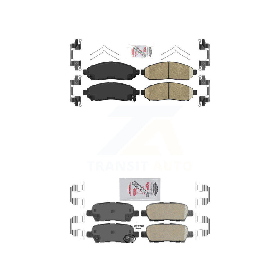 Front Rear Ceramic Disc Brake Pads Kit For Nissan LEAF KNF-101521