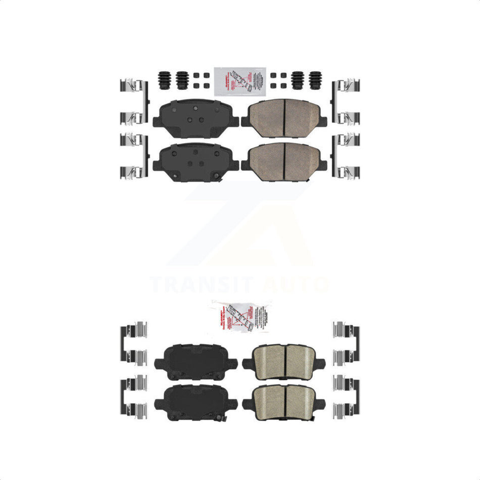 AmeriBRAKES Front Rear Ceramic Disc Brake Pads Kit For Chevrolet Equinox GMC Terrain Buick LaCrosse KNF-101538