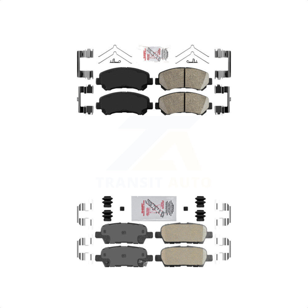 AmeriBRAKES Front Rear Ceramic Disc Brake Pads Kit For Nissan Rogue Select KNF-101601