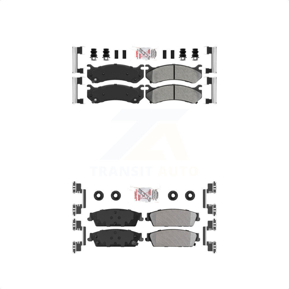 AmeriBRAKES Front Rear Semi-Metallic Disc Brake Pads Kit For 2007 Chevrolet Silverado 1500 rear brakes KNF-101620