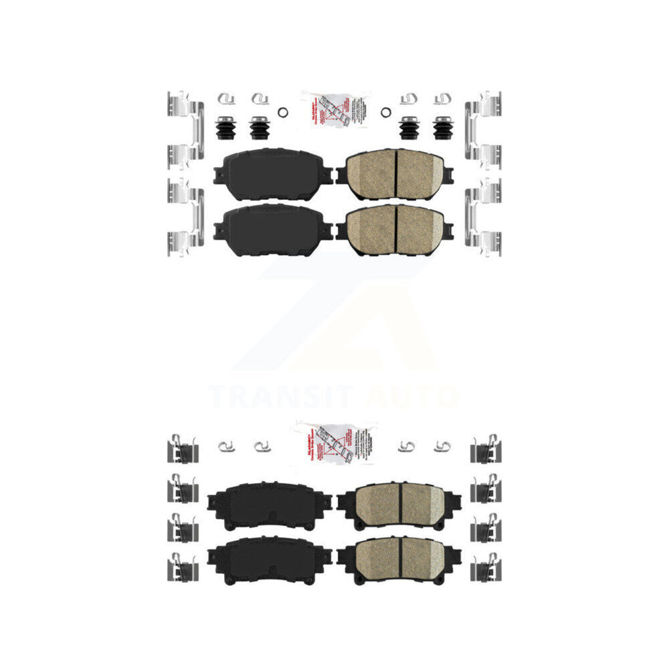 AmeriBRAKES Front Rear Ceramic Disc Brake Pads Kit For 2014 Lexus IS250 C F Sport KNF-101655