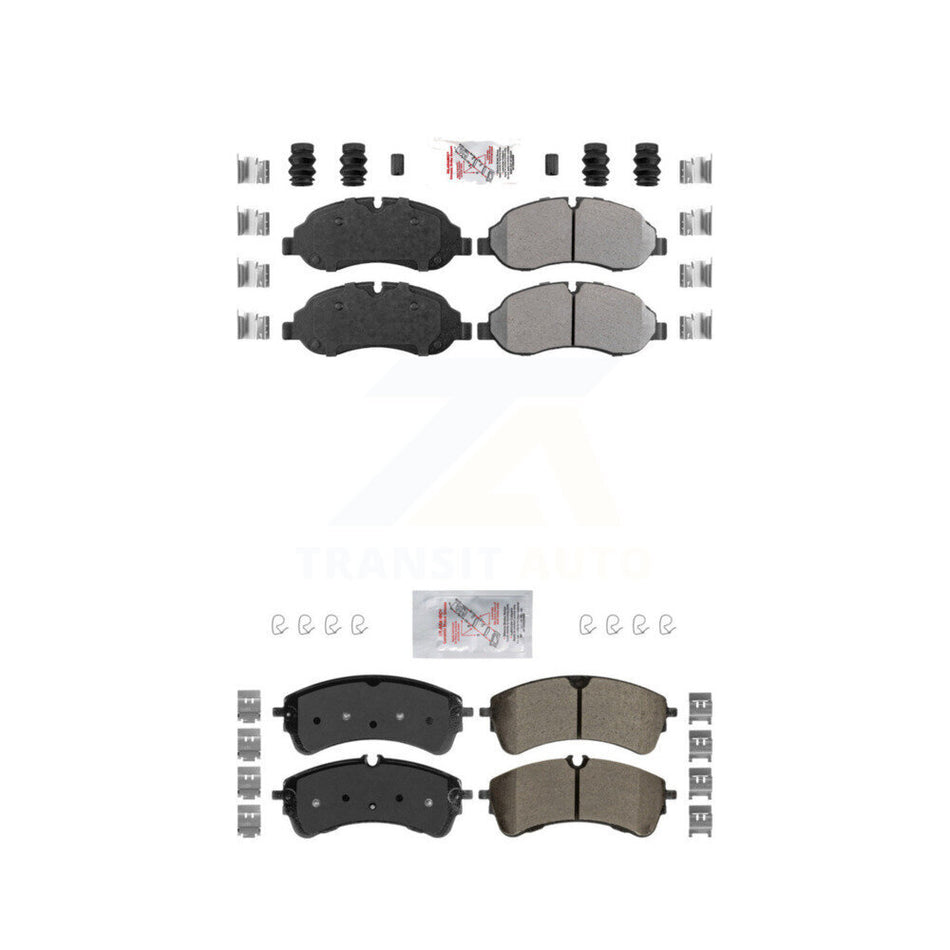 AmeriBRAKES Front Rear Semi-Metallic Disc Brake Pads Kit For Ford Transit-350 HD KNF-101685