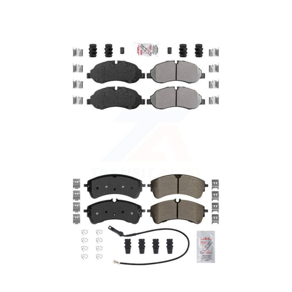 AmeriBRAKES Front Rear Semi-Metallic Disc Brake Pads Kit For Ford Transit-350 HD KNF-101685