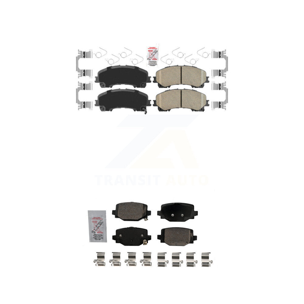 AmeriBRAKES Front Rear Ceramic Disc Brake Pads Kit For INFINITI QX50 QX55 KNF-101695