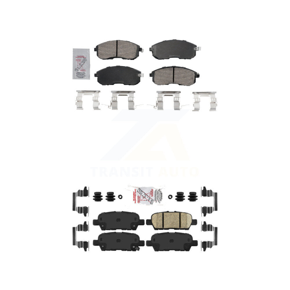 AmeriBRAKES Front Rear Ceramic Disc Brake Pads Kit For 2013-2019 Nissan Sentra KNF-101733